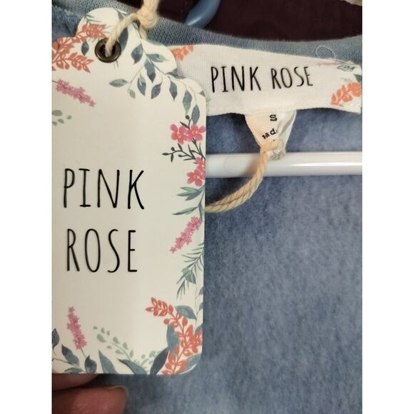 3895) Pink Rose Sleeveless Blue tie Die Pockets Elastic waist Jumpsuit Small - Picture 7 of 8